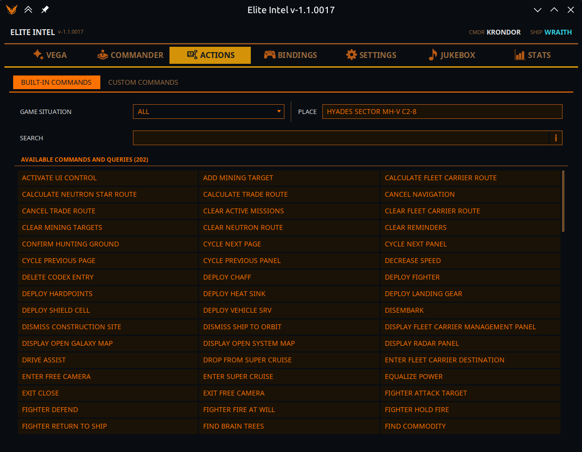 Built-in commands