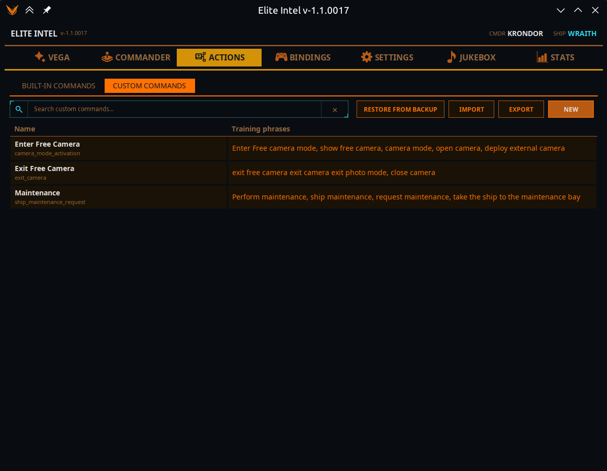 Custom commands